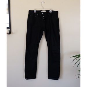 Black Selvedge Denim Jeans - 30x32